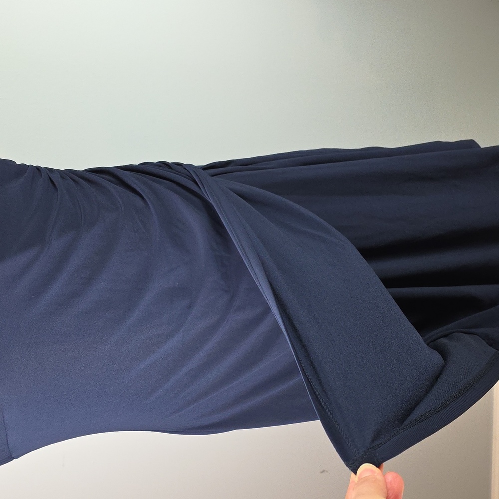 Lauren Ralph Lauren Navy Sleeveless V-Neck Ruched Sheath Dress - Picture 8 of 9
